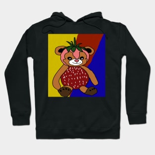 drawing strawberry teddy bear Hoodie